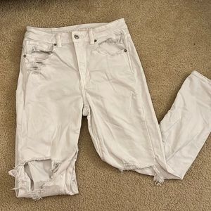 white ripped jeans